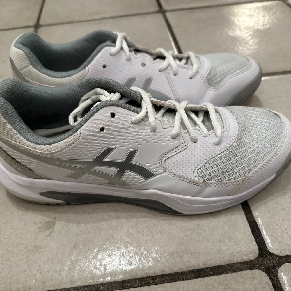 Asics Women's White and Gray Sneakers - Picture 2 of 7